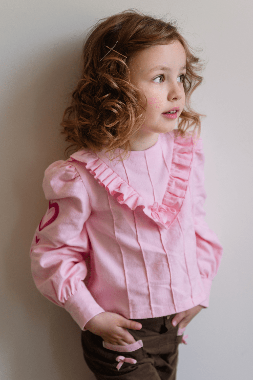 Блуза розовая из фланели