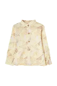 Рубашка из муслина с абстрактным принтом